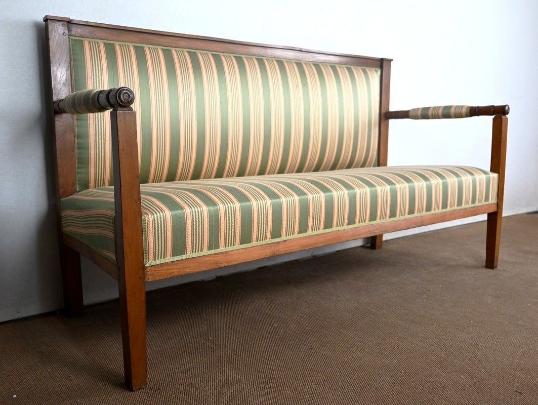 3 Seater Bench In Cherry, Directoire Style – 1st Part Of The 19th Century photo furniture