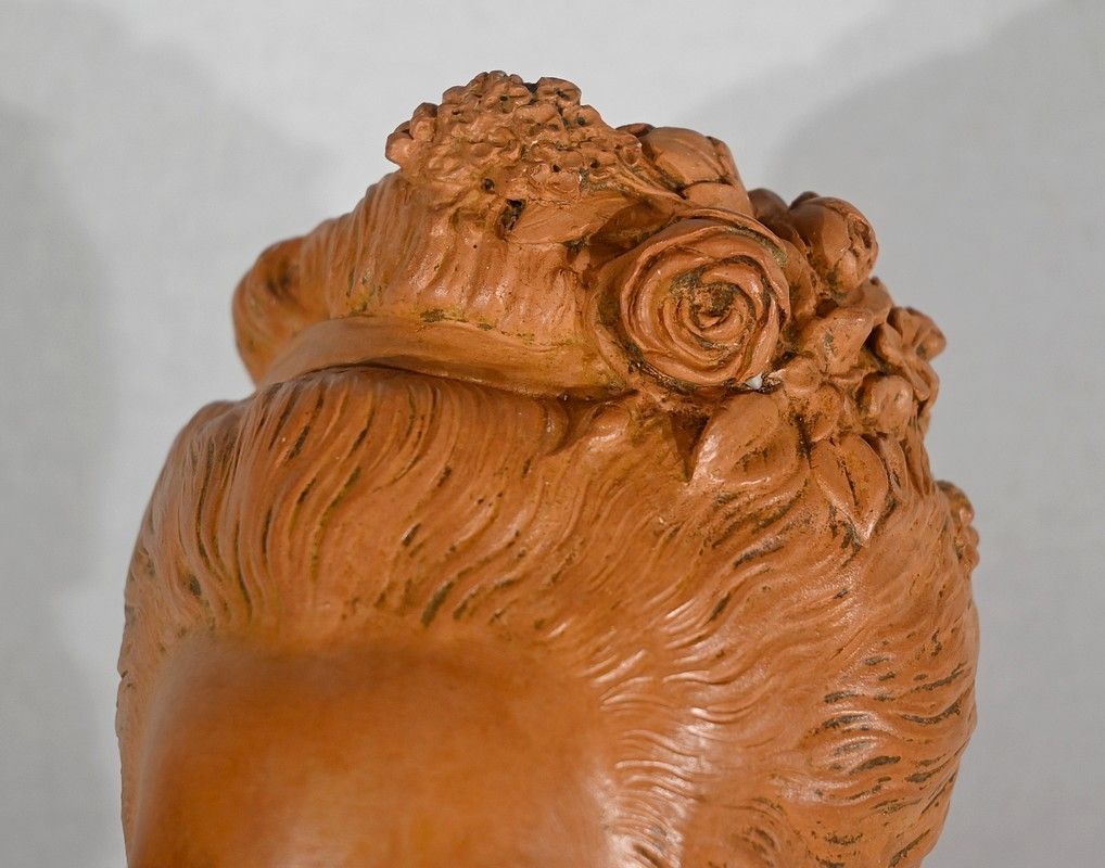 Bust Of Marie Antoinette In Terracotta, After F. Lecomte – 1920 photo buy