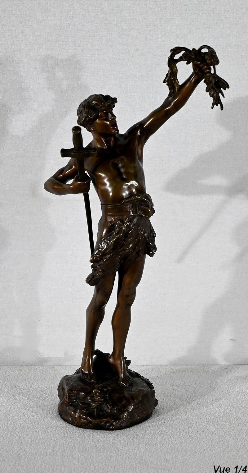Bronze “Victoria”, By F. Lemoyne – Early 20th Century photo Home Decor