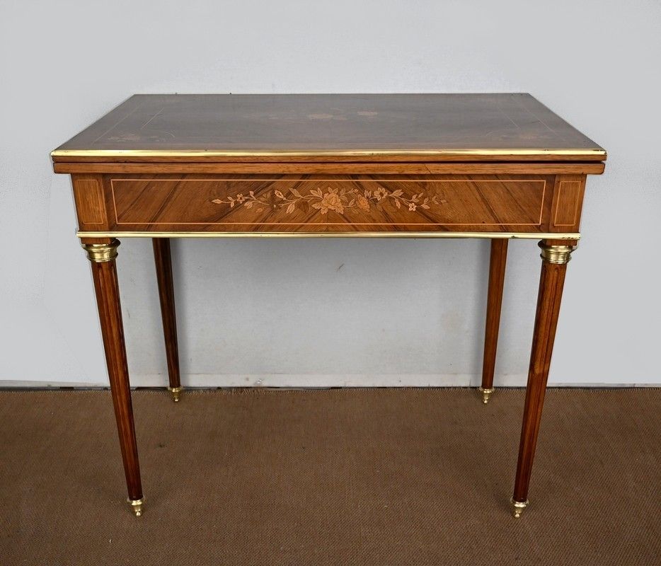 Rosewood Games Table, Louis XVI Style   Late 19th Century photo furniture