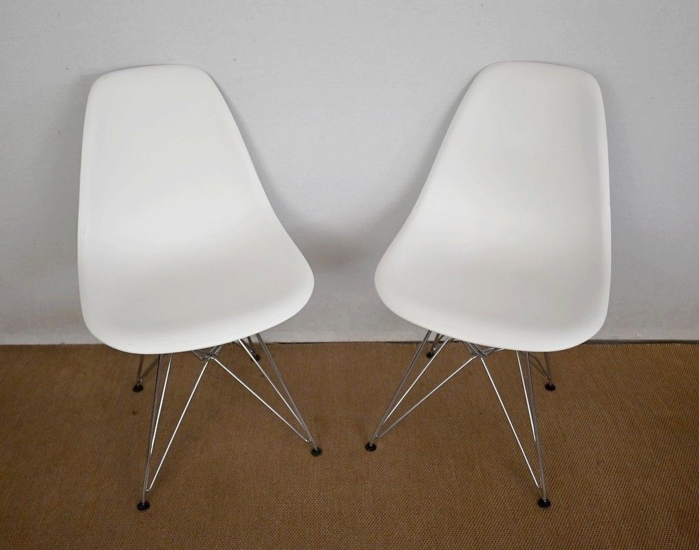 Suite Of 6 Chairs, Dsr Model, By Eames – 1960 photo vintage