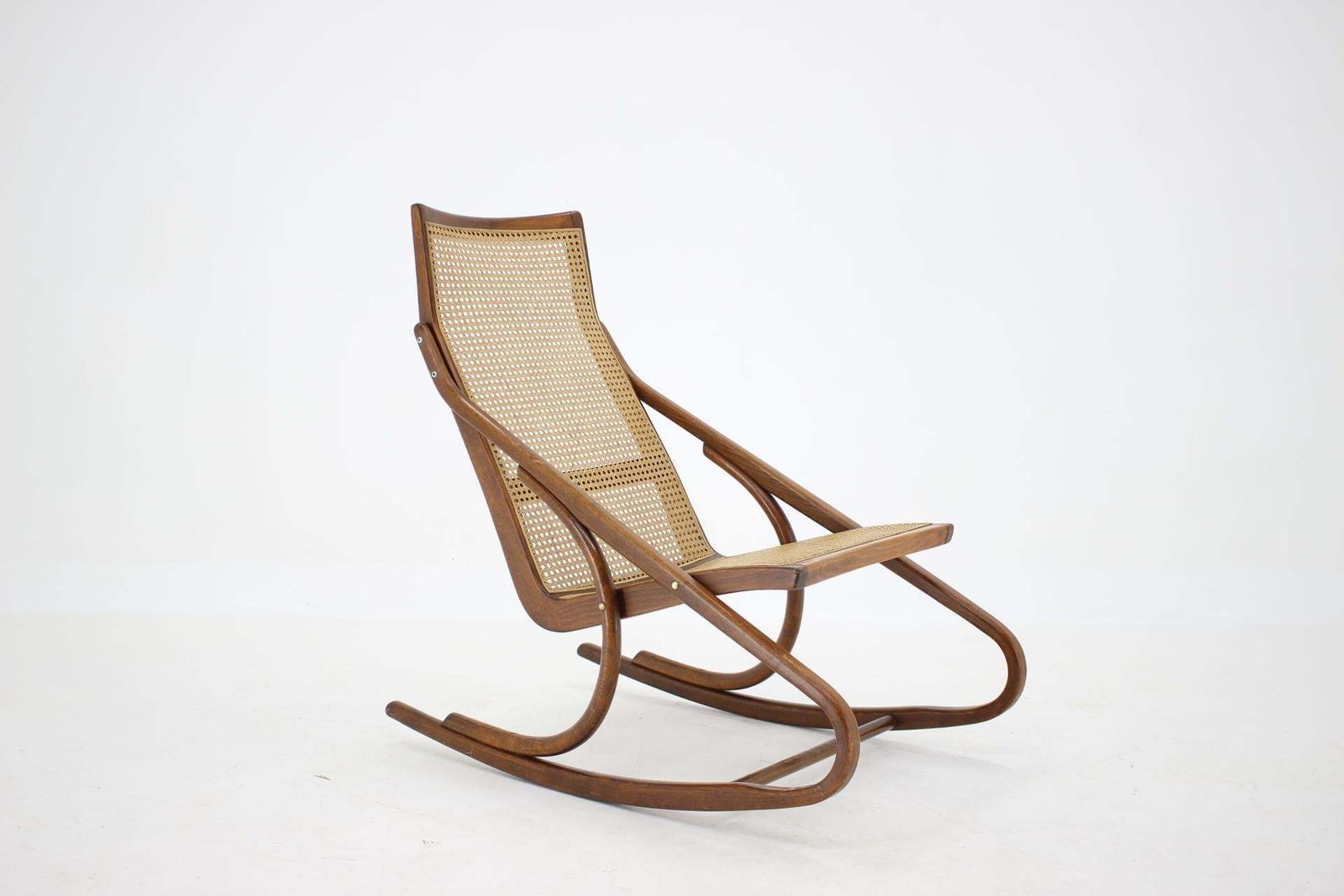 1960s Antonin Suman Bentwood Rocking Chair, Czechoslovakia photo for sale