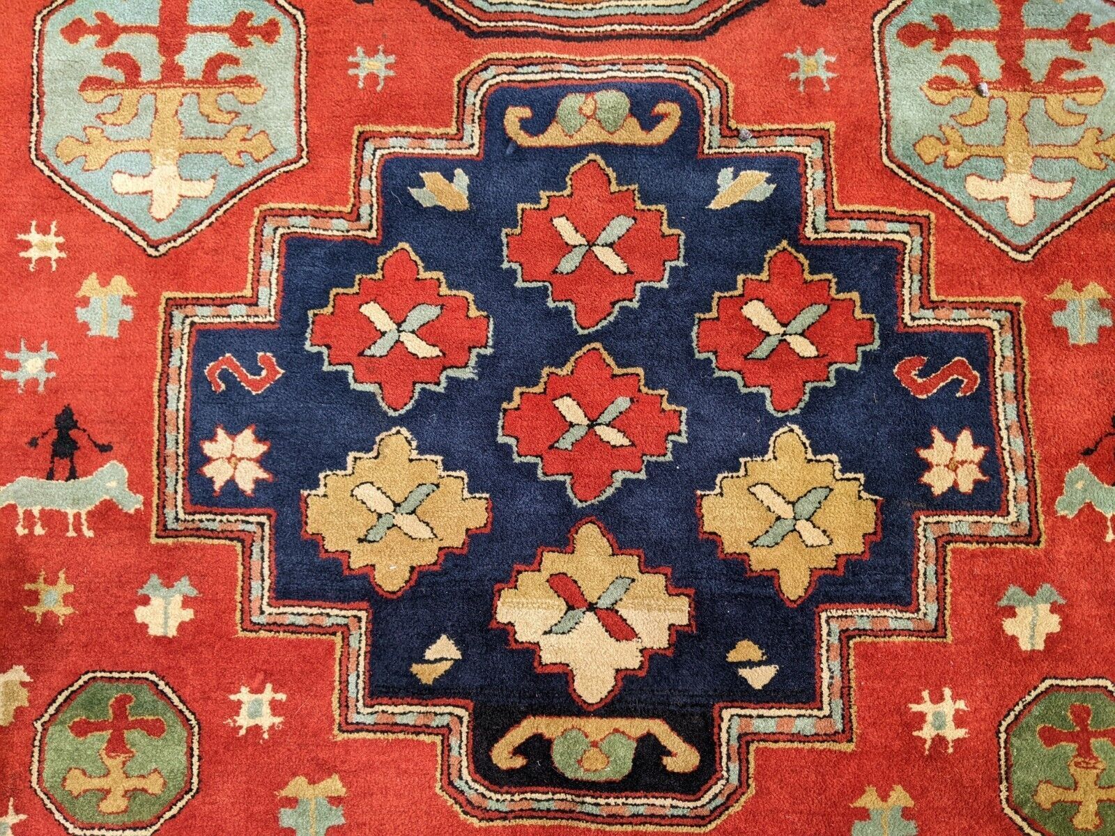 Antique Tetex Kazak Carpet Room Size (Possible Pair) photo Textiles