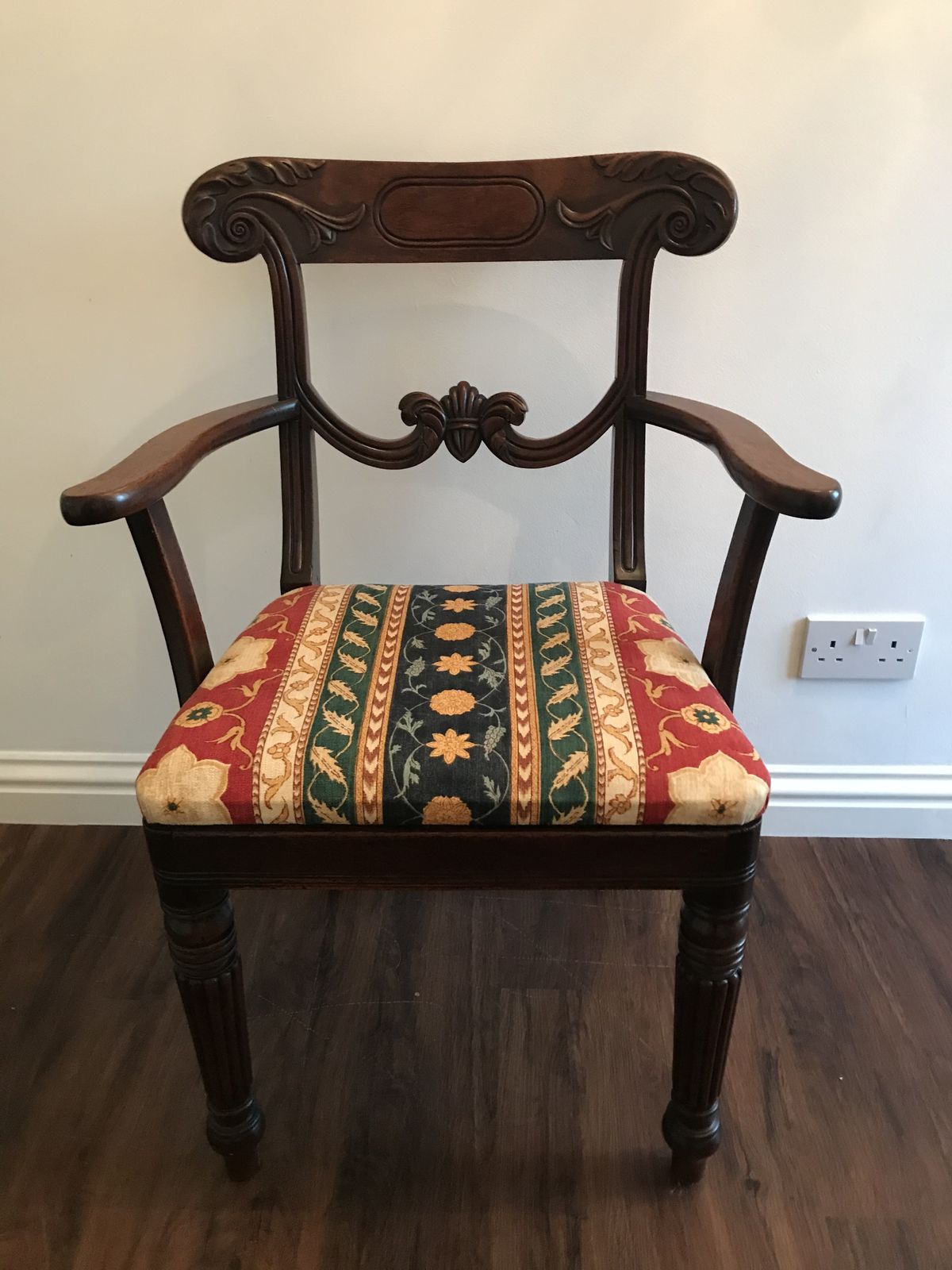 William IV Mahogany Desk Chair .