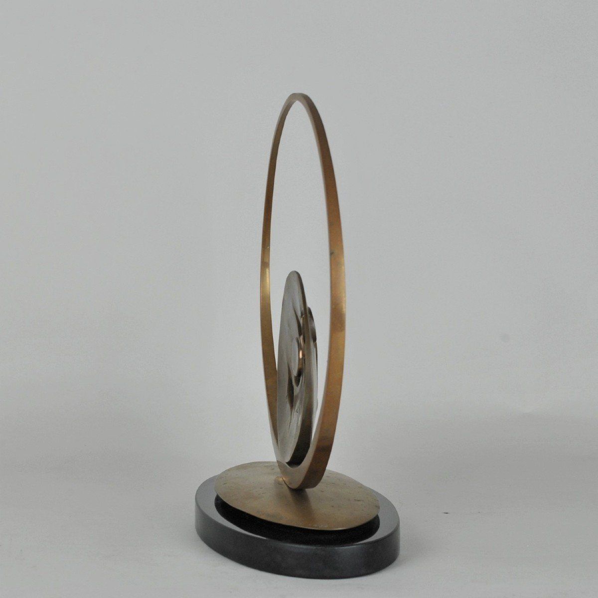Carmello Cappello, Bronze Sculpture On Pedestal, Xxth Century photo Art