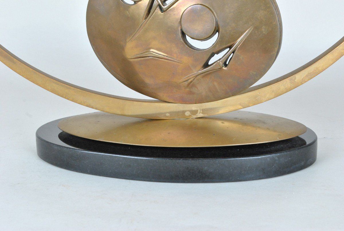 Carmello Cappello, Bronze Sculpture On Pedestal, Xxth Century photo buy