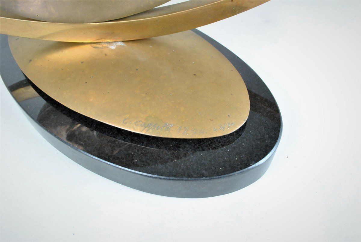 photo furniture Carmello Cappello, Bronze Sculpture On Pedestal, Xxth Century