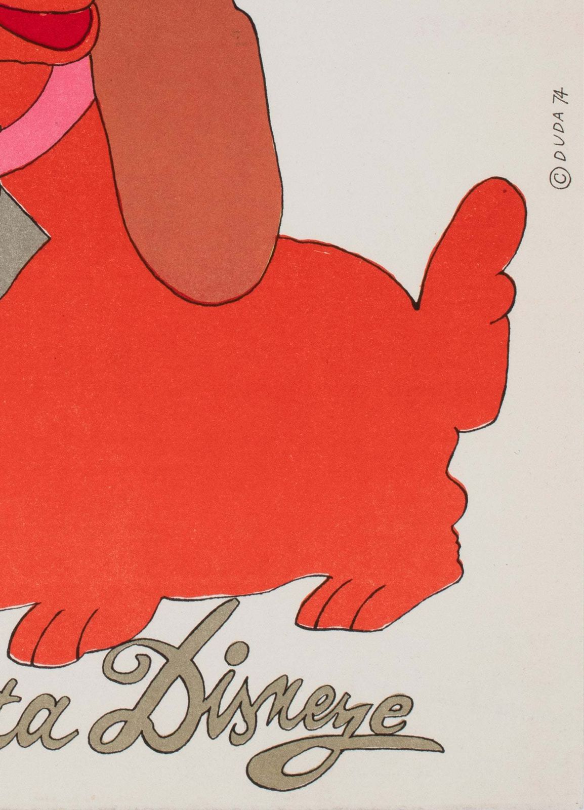 Lady And The Tramp 1974 Czech A3 Film Poster, Stanislav Duda photo vinterior
