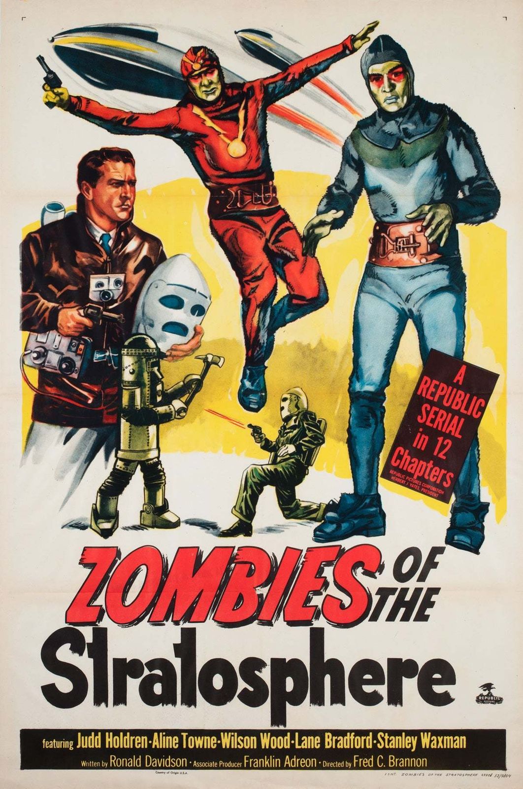 Zombies Of The Stratosphere 1952 Us 1 Sheet Film Poster