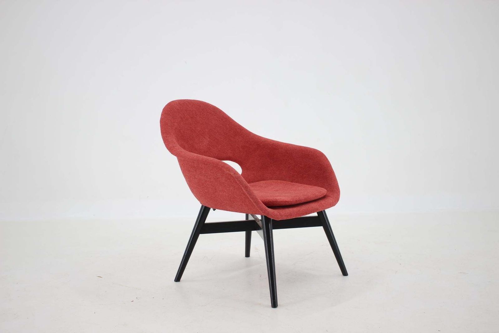 1960s Miroslav Navratil Fiberglass Shell Lounge Chair, Czechoslovakia photo for sale