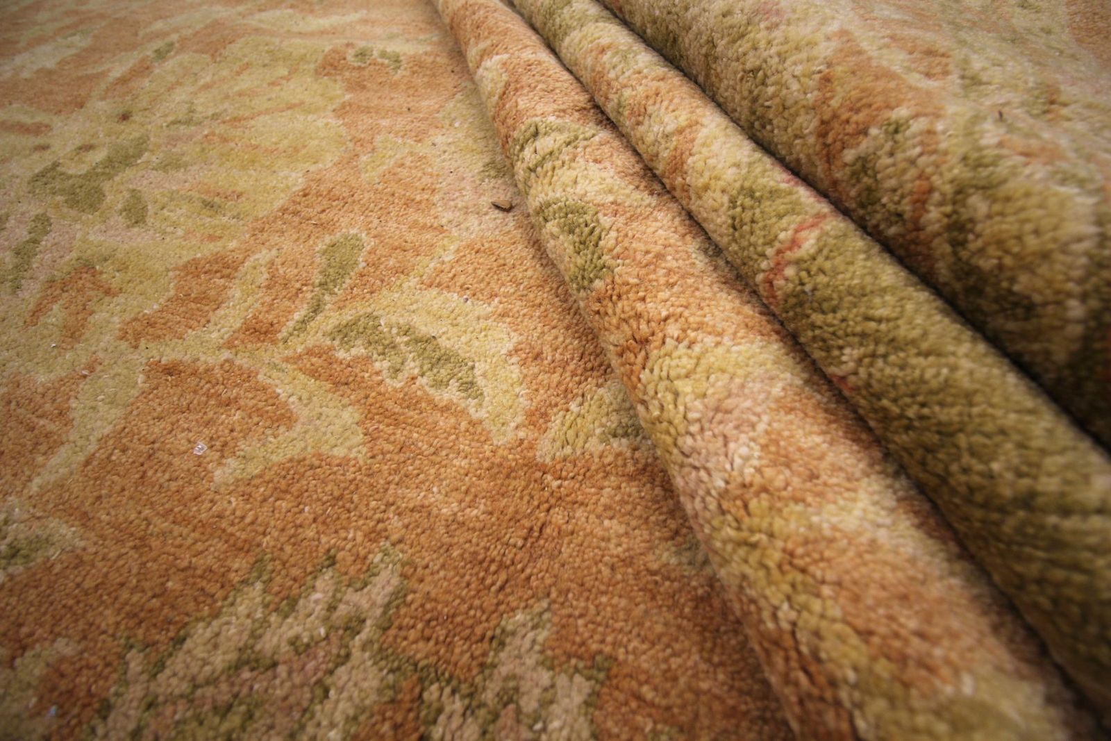 Textiles Handmade Carpet Large Vintage Rug Ziegler Style Wool Living Room Rug photo