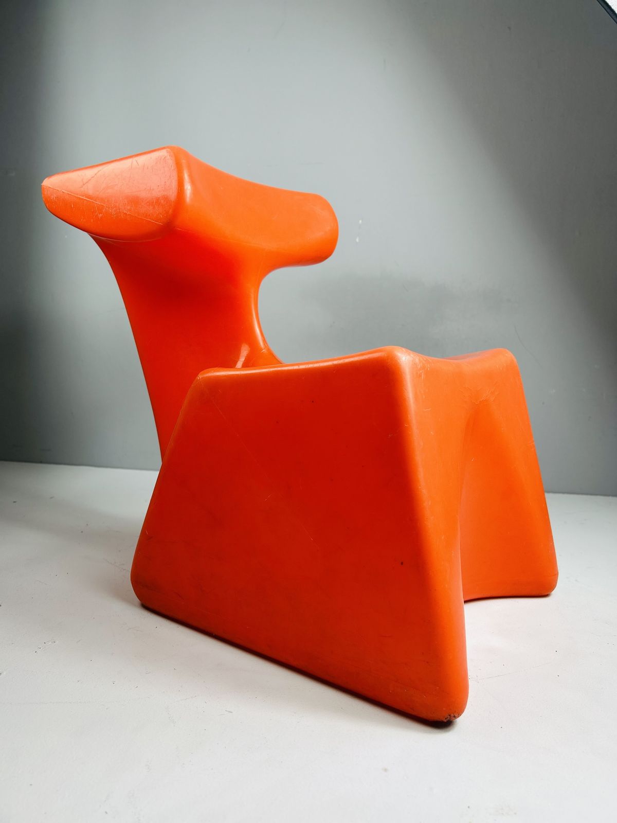 Furniture Orange Zocker Children's Chair By Luigi Colani For Top System Burkhard Lübke, 1971 photo