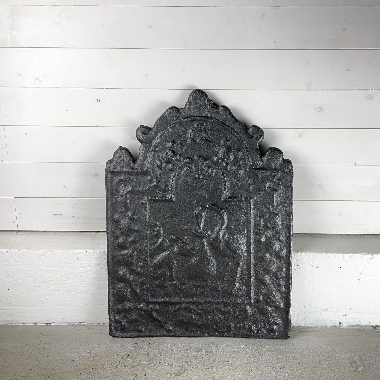 Antique Cast Iron Fire Back, 1800s