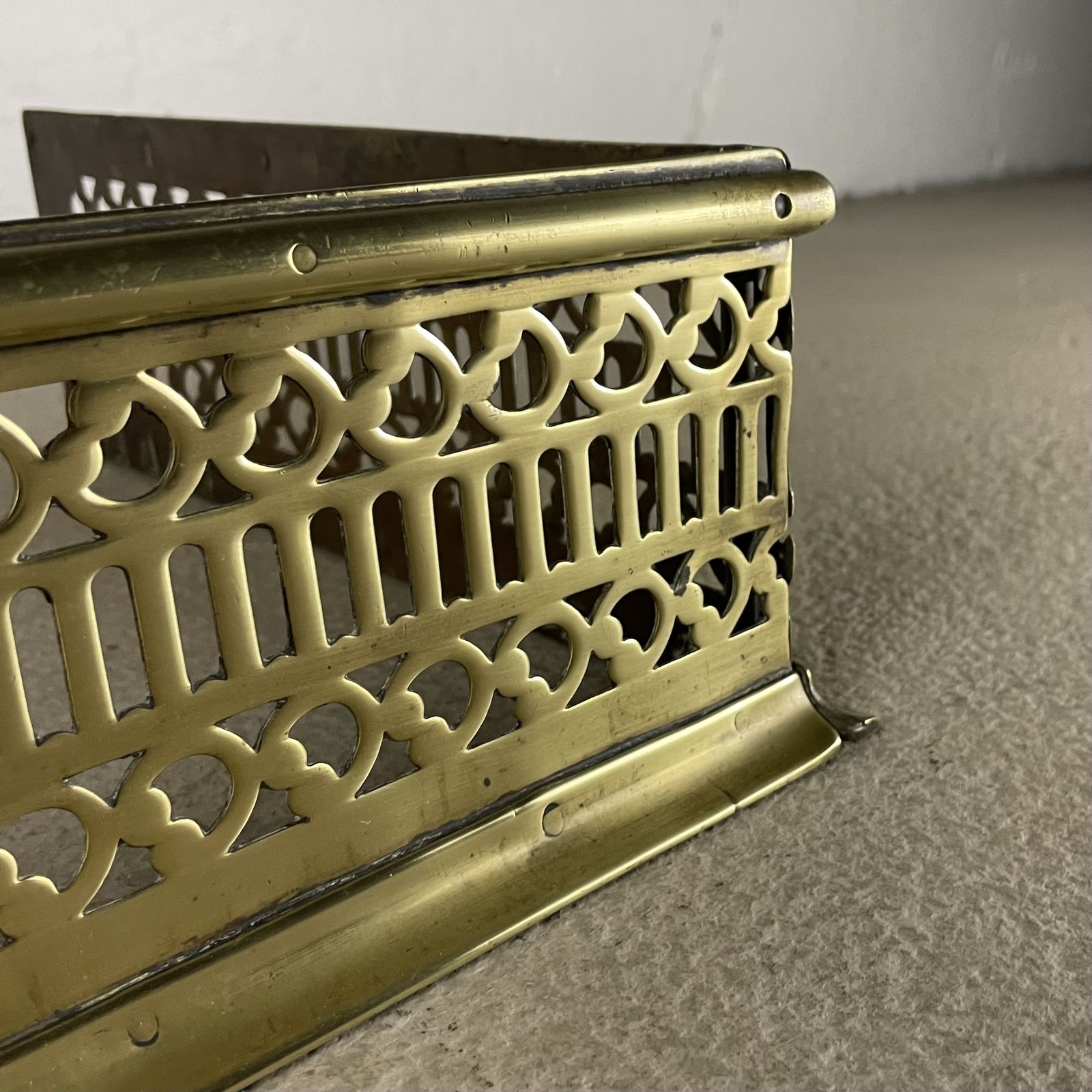 Victorian Brass Folding Fireplace Fender photo Home Fixtures