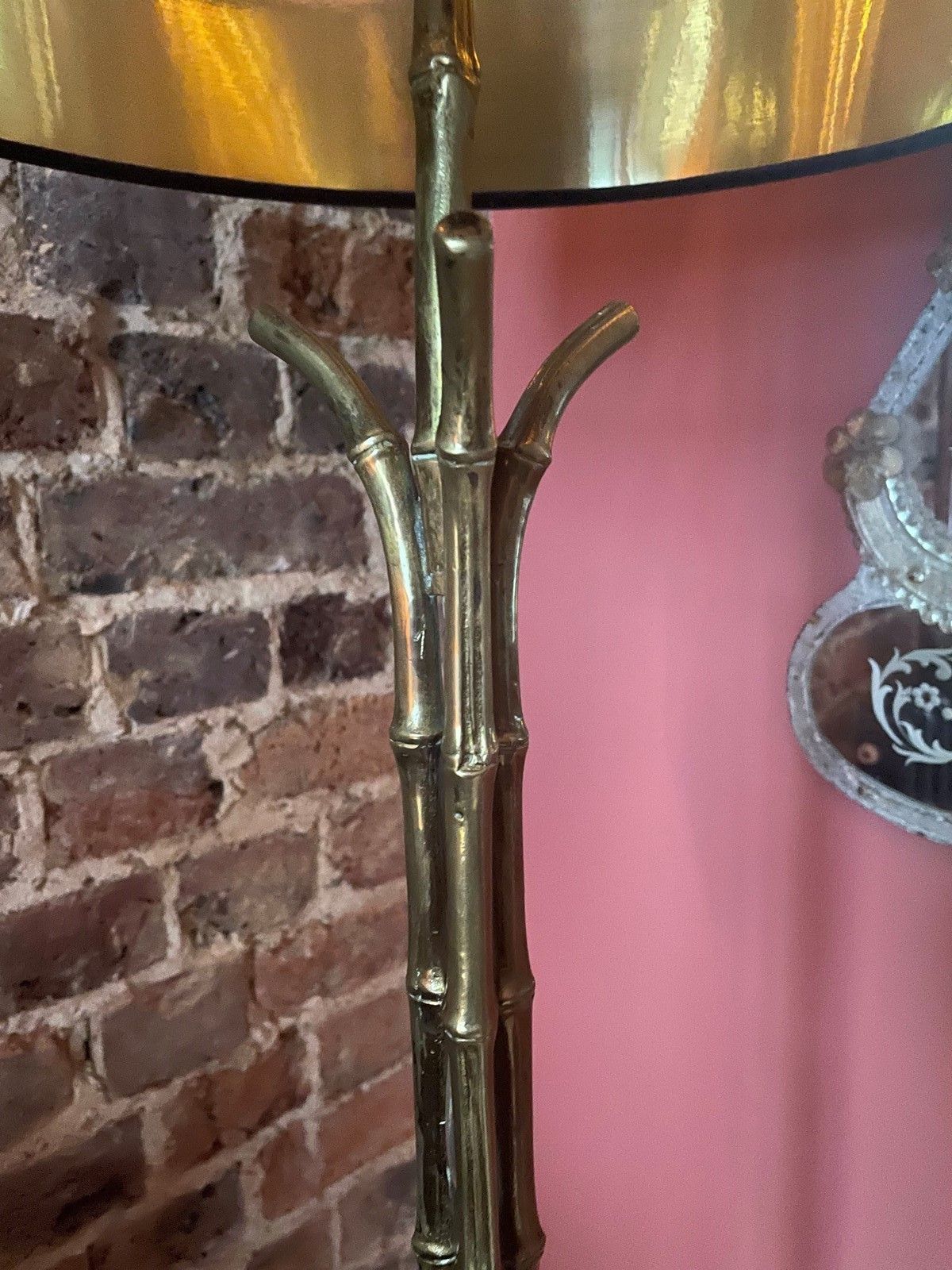 Brass, Faux Bamboo Floor Lamp By Maison Baguès photo vinterior