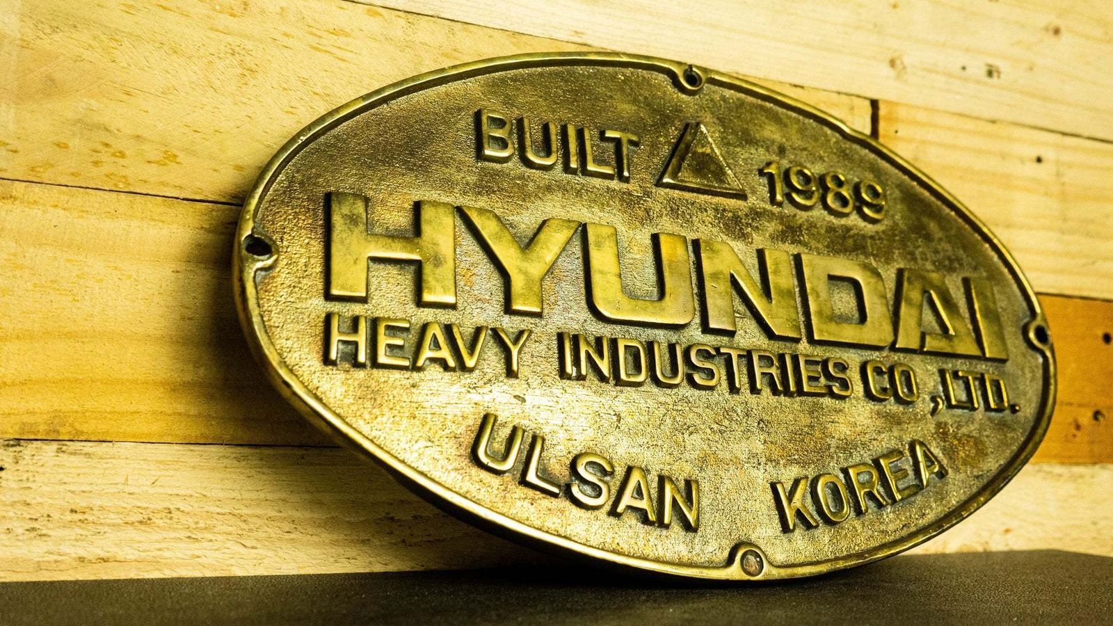 Hyundai Name Plate, 1960s, Vintage