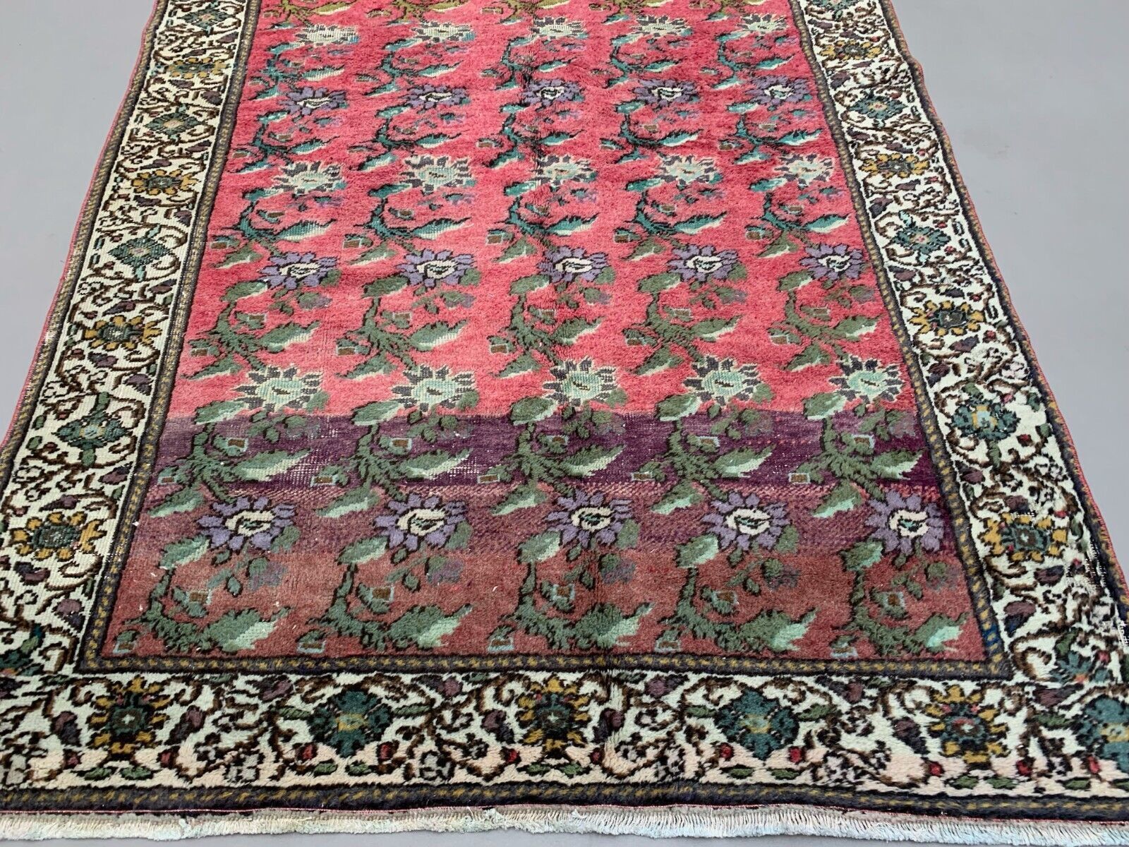 Vintage Turkish Rug 270x141 Cm Shabby Distressed Carpet Large photo for sale