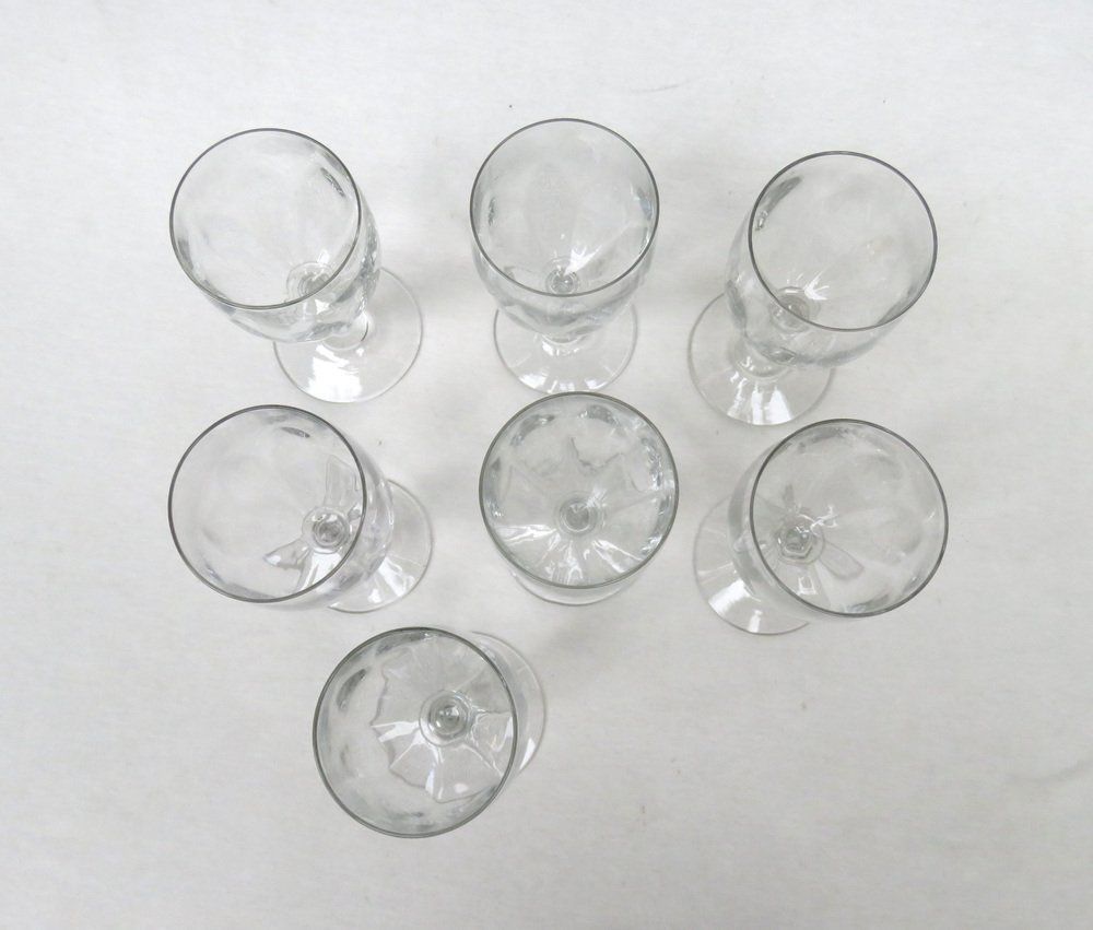 Large Glass Wine Glasses, France, Set Of 7 photo furniture