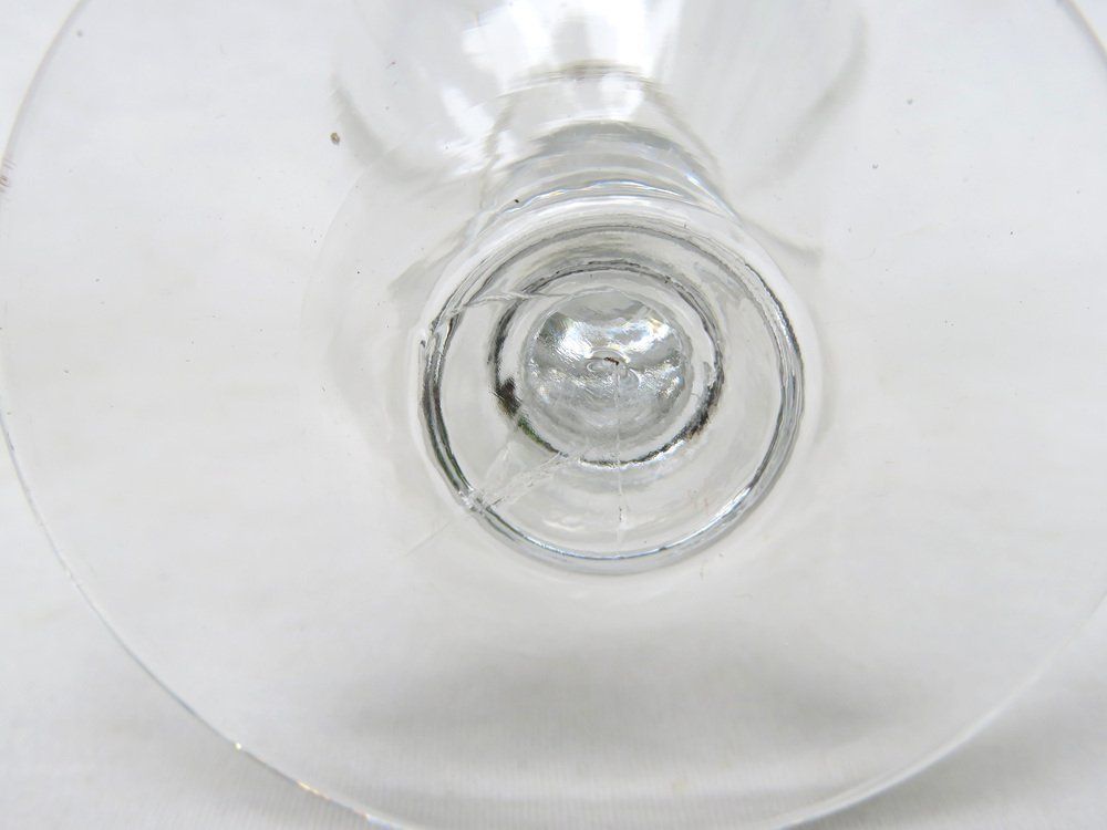1013.2 Large Glass Wine Glasses, France, Set Of 7 photo