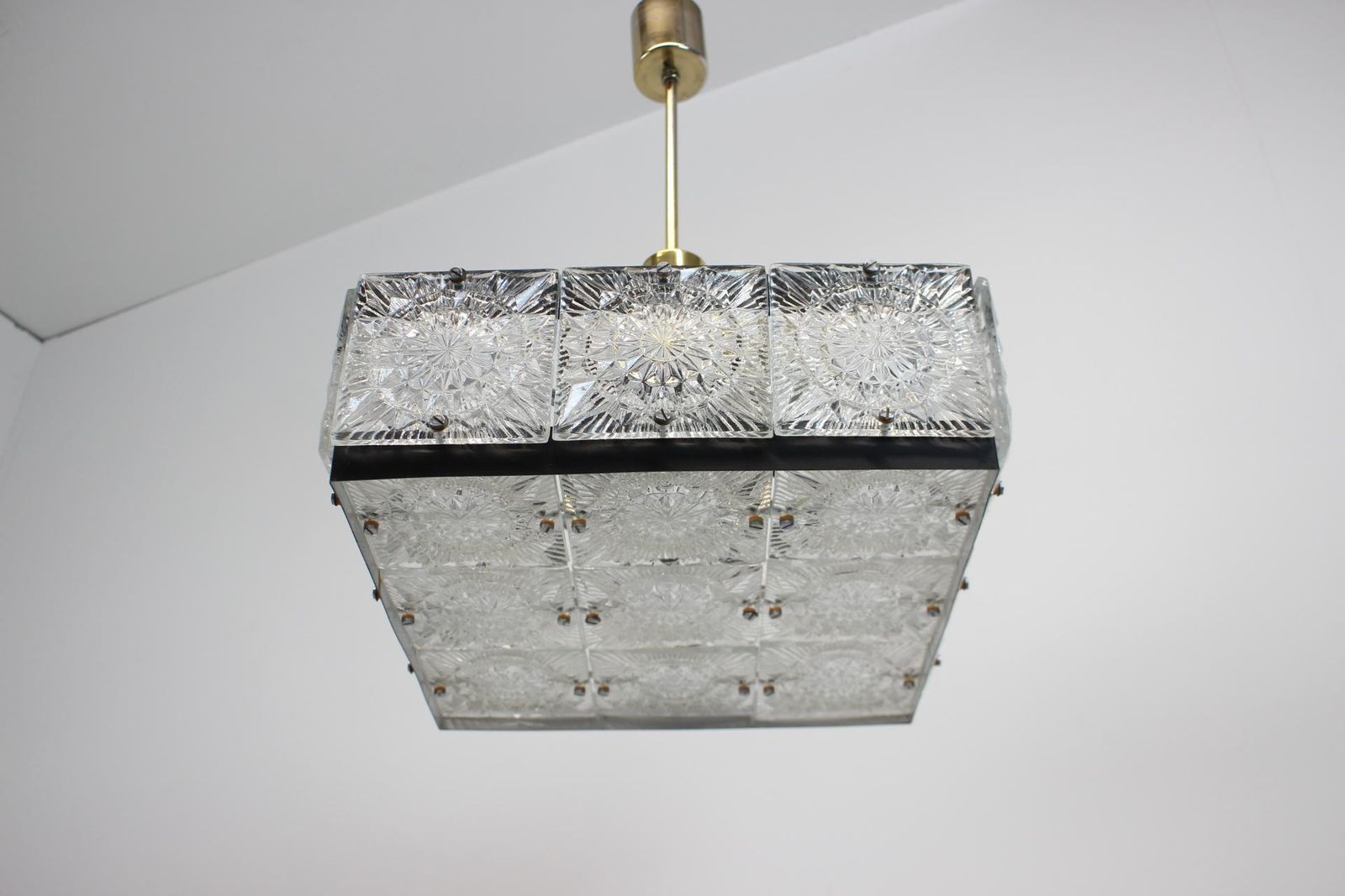 Rare Art Glass Chandelier/ Kamenicky Senov, 1970's photo for sale