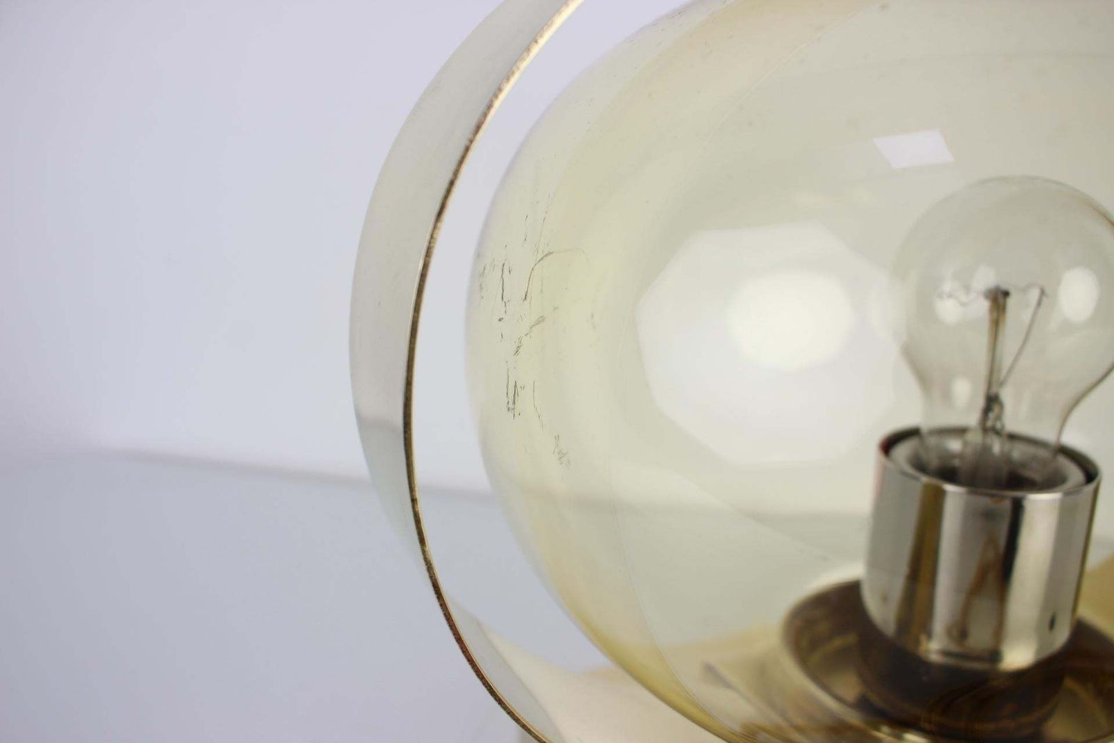 Preciosa Gold Wall Lamp Or Table Lamp / Kamenický šenov, 1970s photo vintage