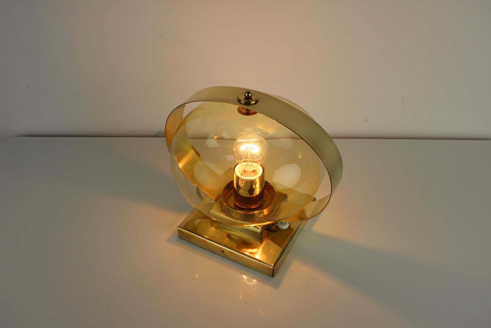 photo for sale Preciosa Gold Wall Lamp Or Table Lamp / Kamenický šenov, 1970s