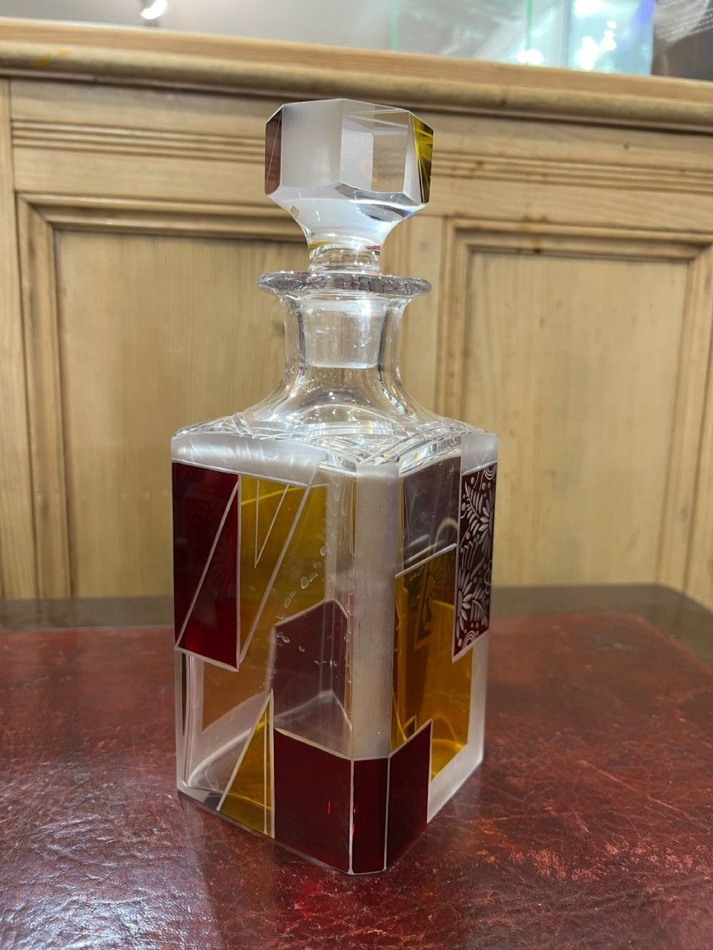 Original Karl Palda Art Deco Decanter Set, Bohemia C.1930. Hand Enamelled Lead Crystal. photo for sale