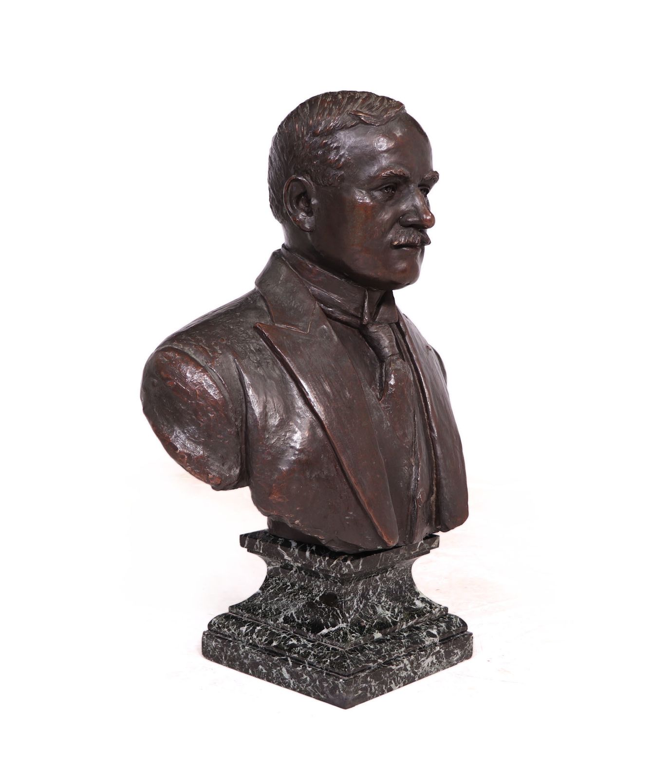 Antique French Bronze Bust Of G,Gars Born 1878 photo vinterior