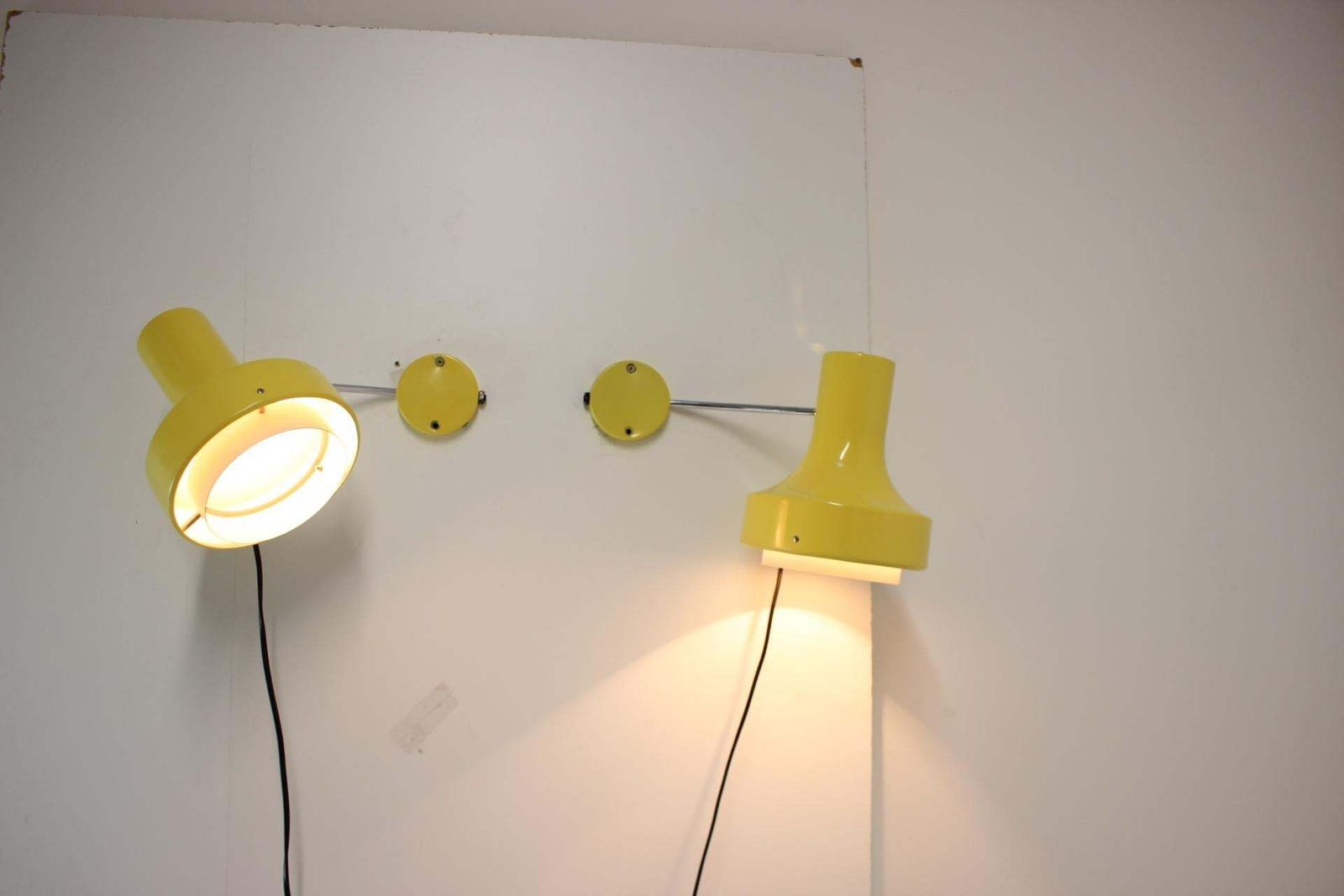 638.0 Wall Lamps By Josef Hůrka For Napako 1960's photo