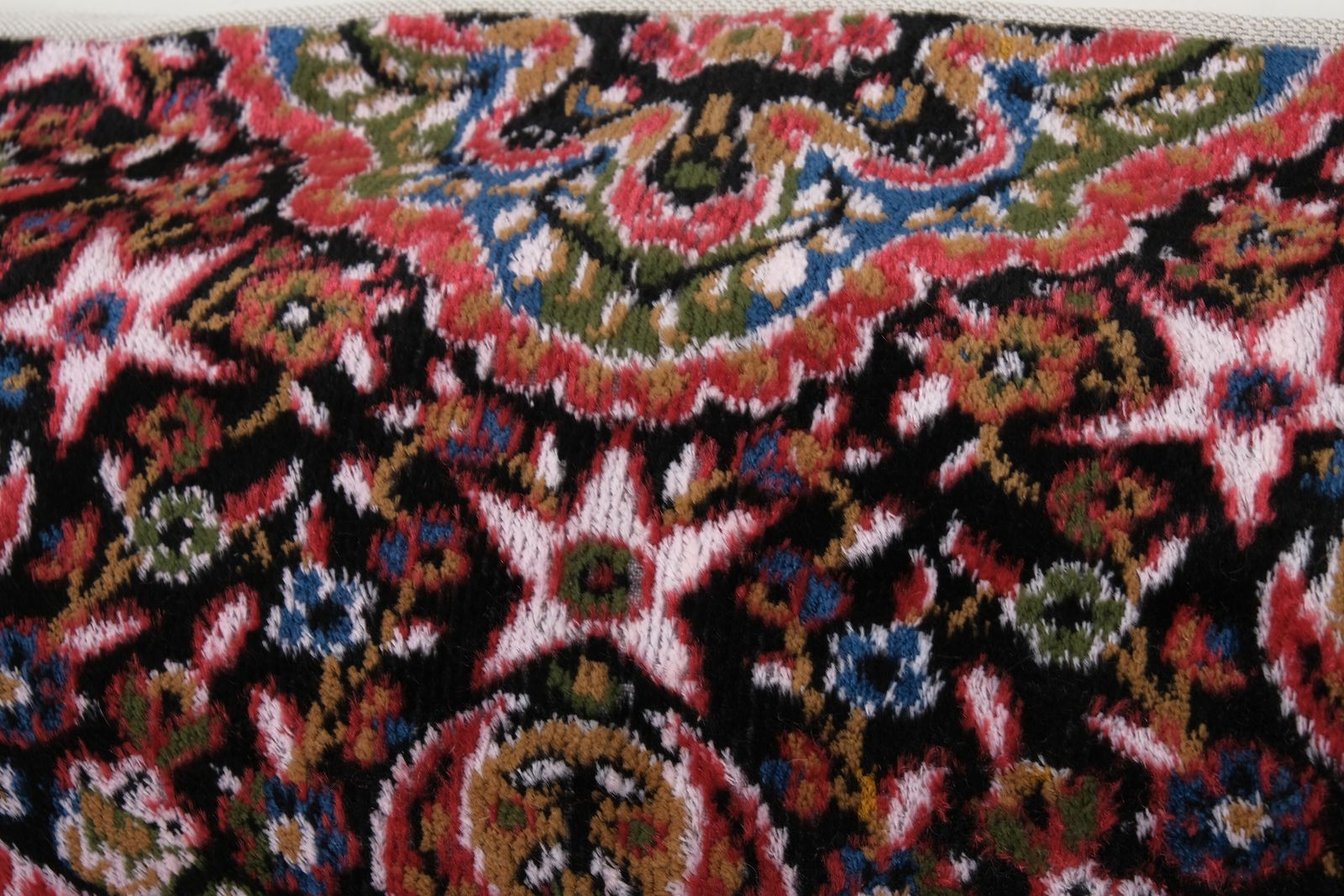 Turkish Velvet Pillow Cover   Floral Red Velvet Lumbar Pillow Case   Ethnic  Chic Cushion Cover 18'' X 38'' photo Textiles