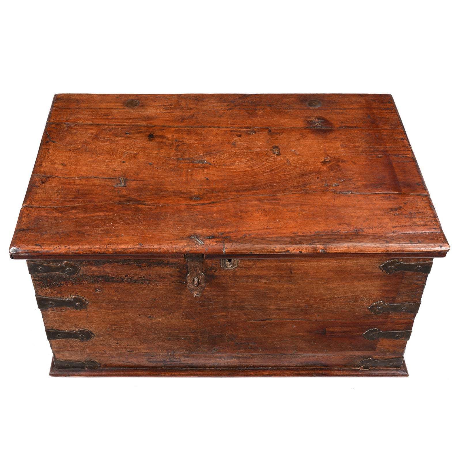 Brass Bound Jackfruit Chest From South India   18thc photo 1095.0