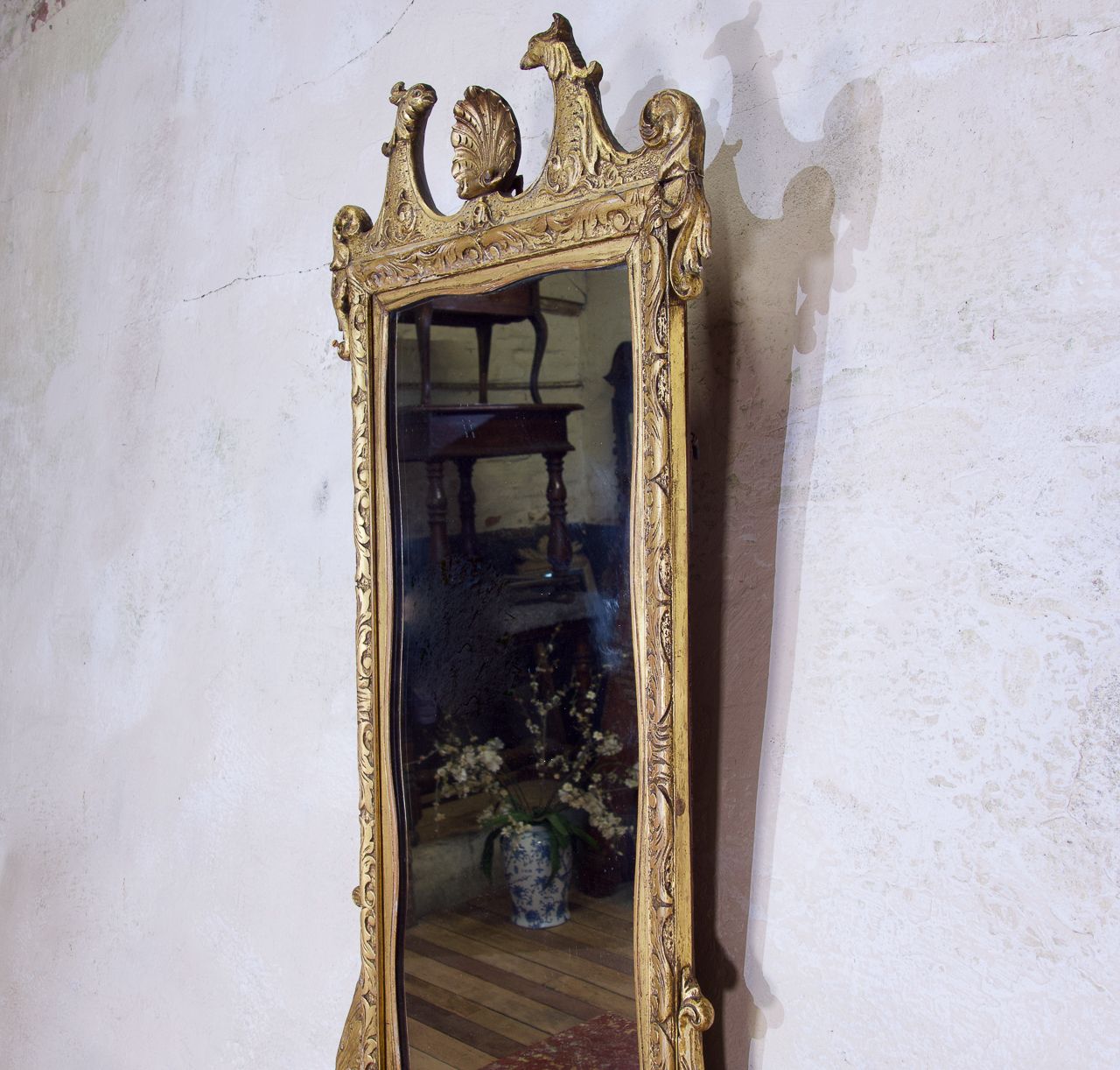 A Late 19th Century George II Style Giltwood Mirror photo 1900.0