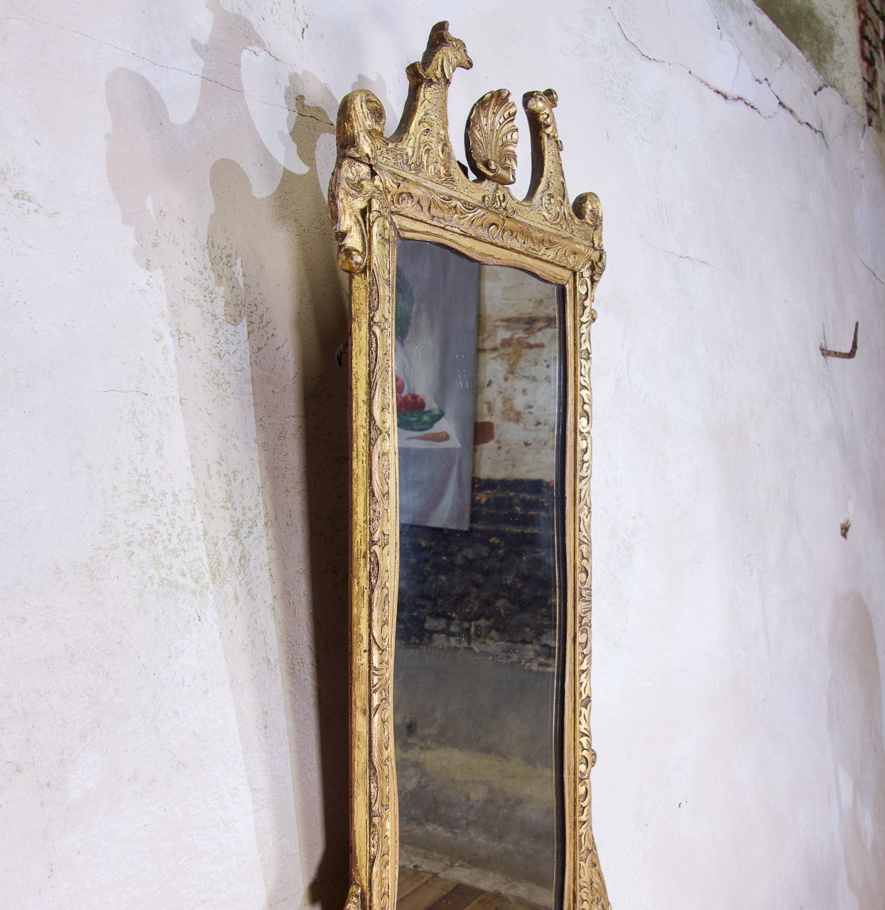 A Late 19th Century George II Style Giltwood Mirror photo buy