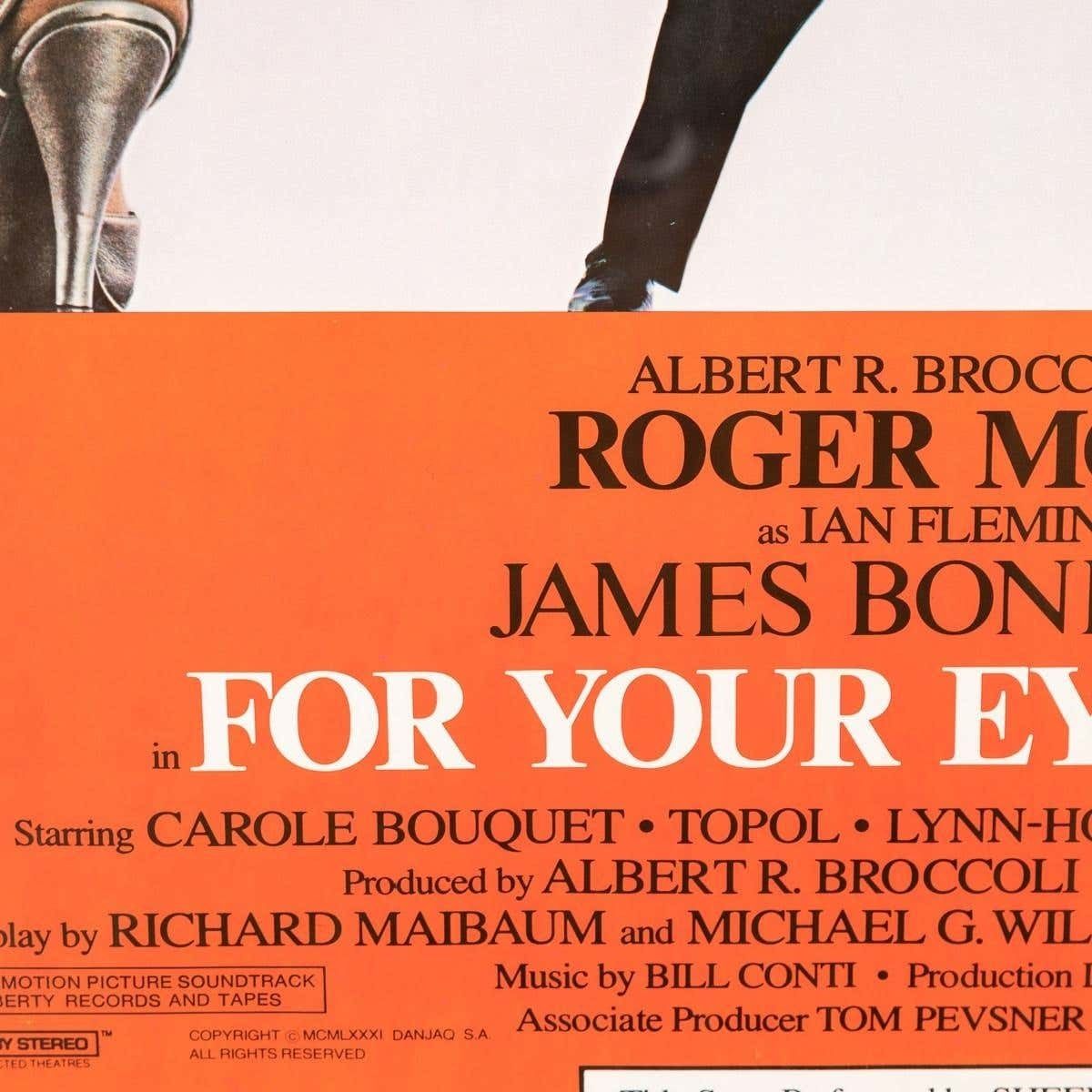 photo furniture Original James Bond 'For Your Eyes Only' Poster, C.1981