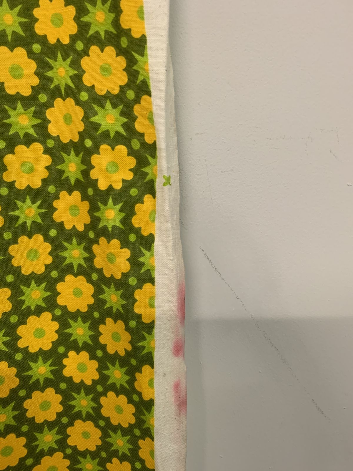 Original 1960's Juliet  Glynn Smith For Conran, Cotton Fabric, Petals In The Sky Design, 250cm Length. photo vinterior
