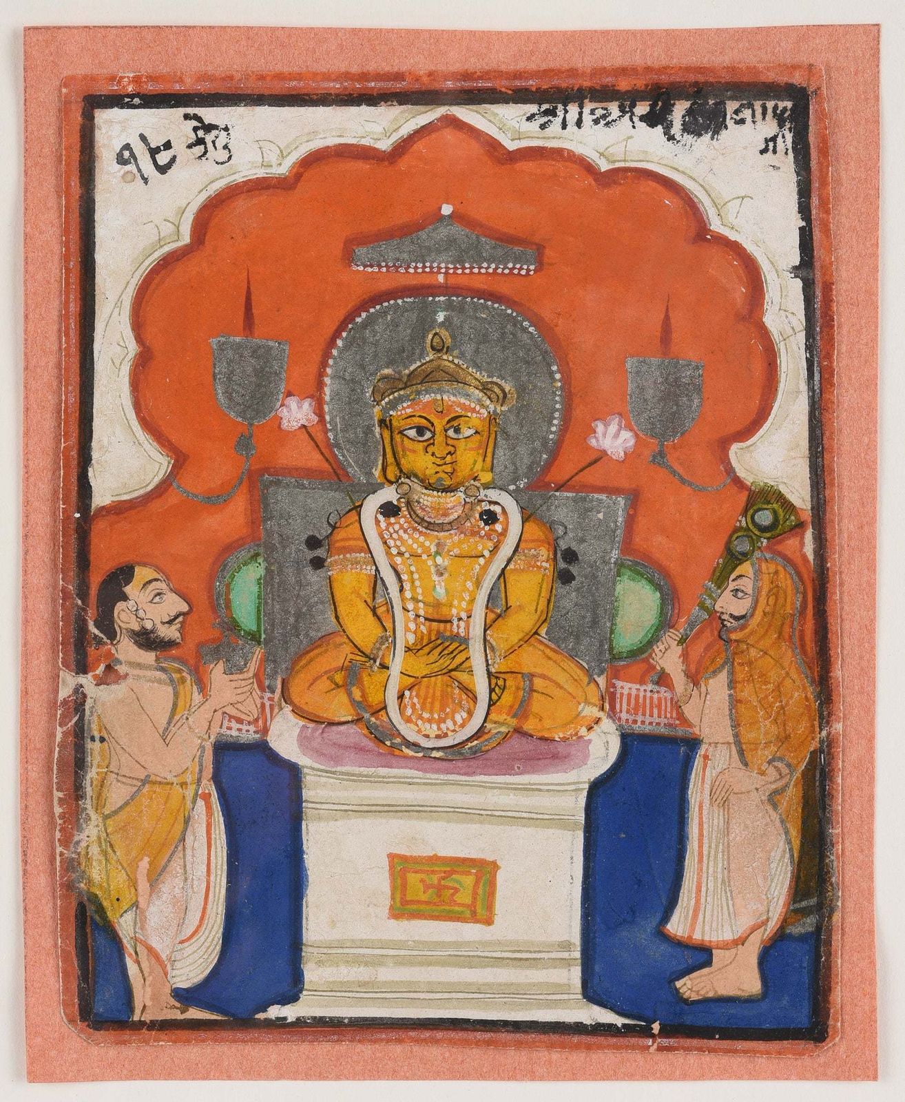 Framed Jain Painting On Paper From Rajasthan   Cira 1800 photo furniture