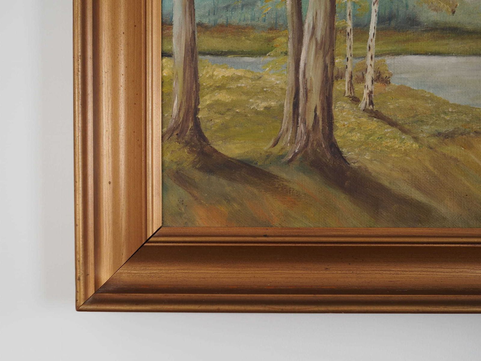 photo furniture Painting „Two Birch By The Pond”, Scandinavian Design, 1970s