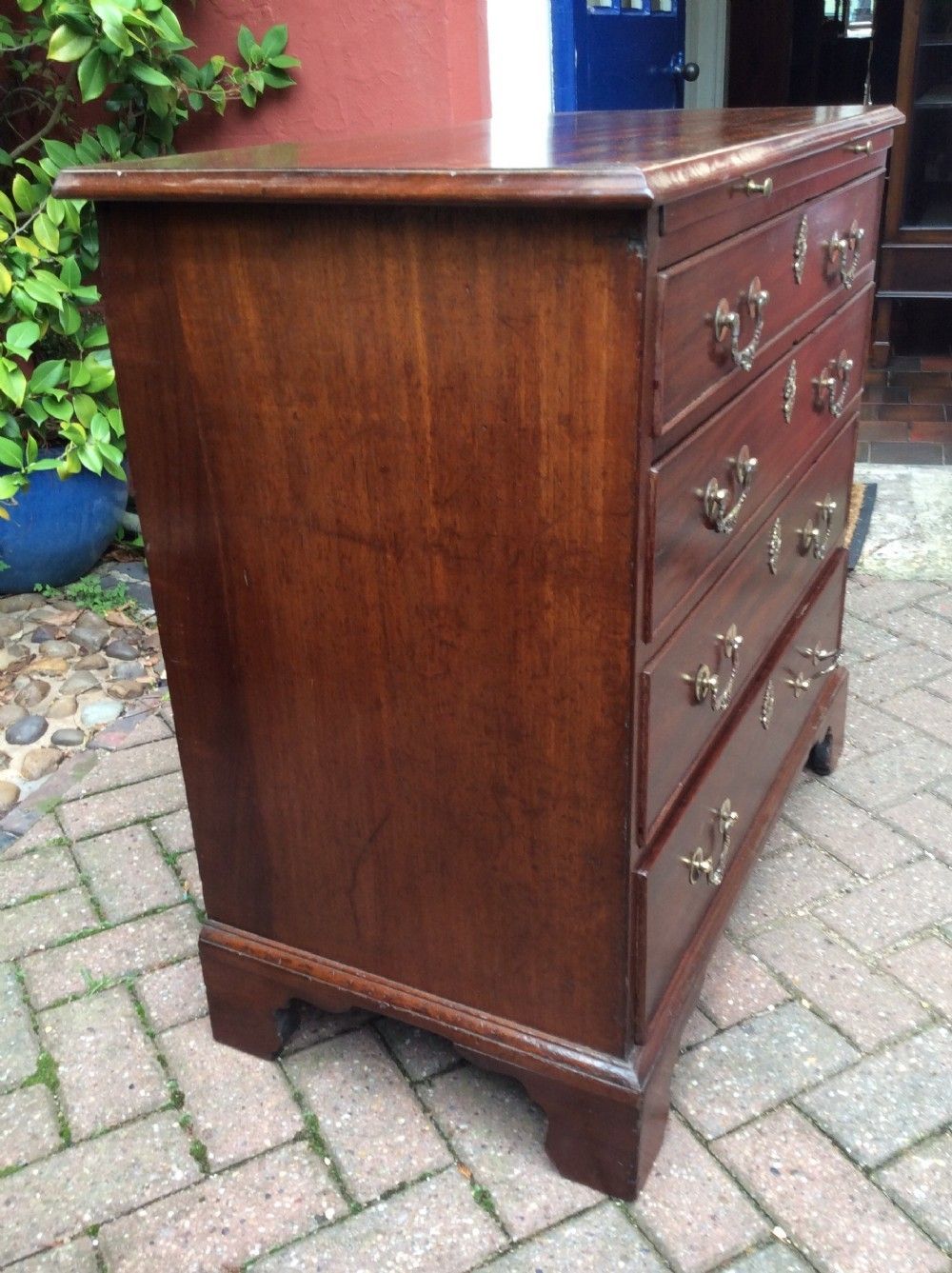 Superb, Small, Georgian, Mahogany, Chest Of Drawers With Brushing Slide photo buy