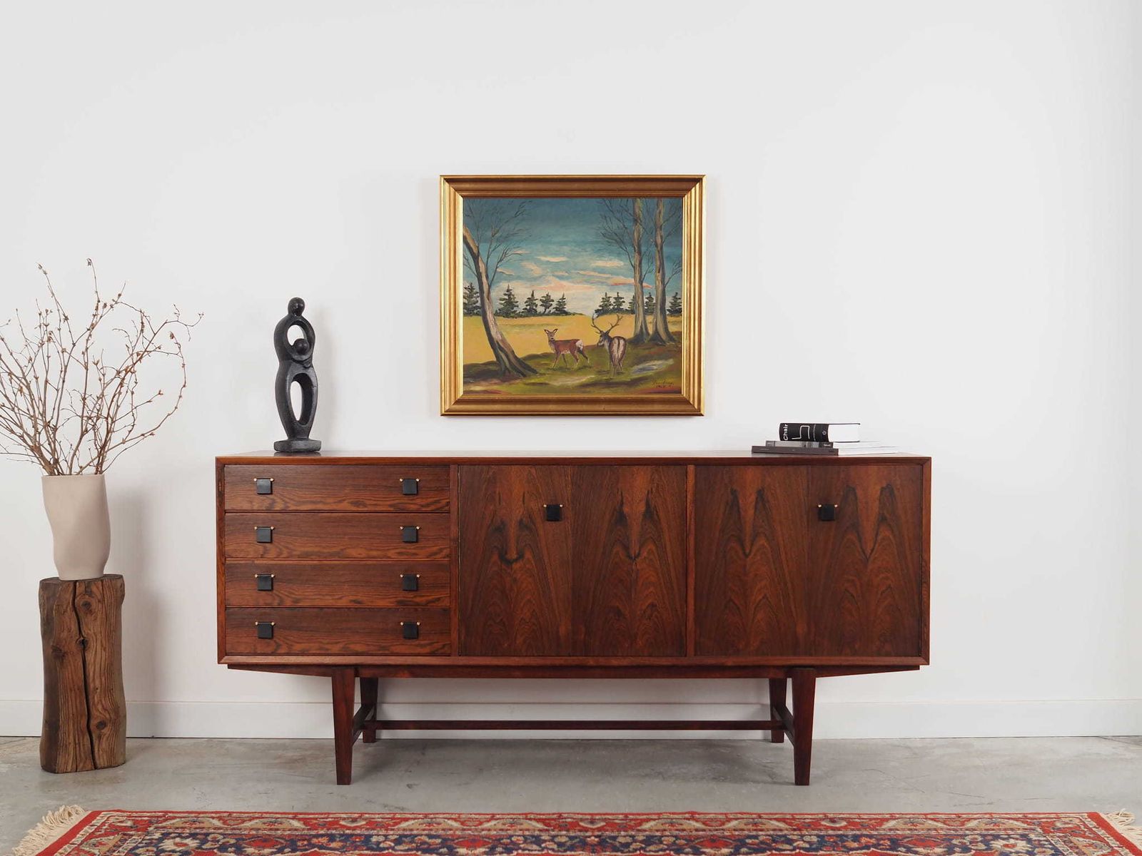 Painting „The Pair Of Deer”, Scandinavian Design, 1960s photo furniture