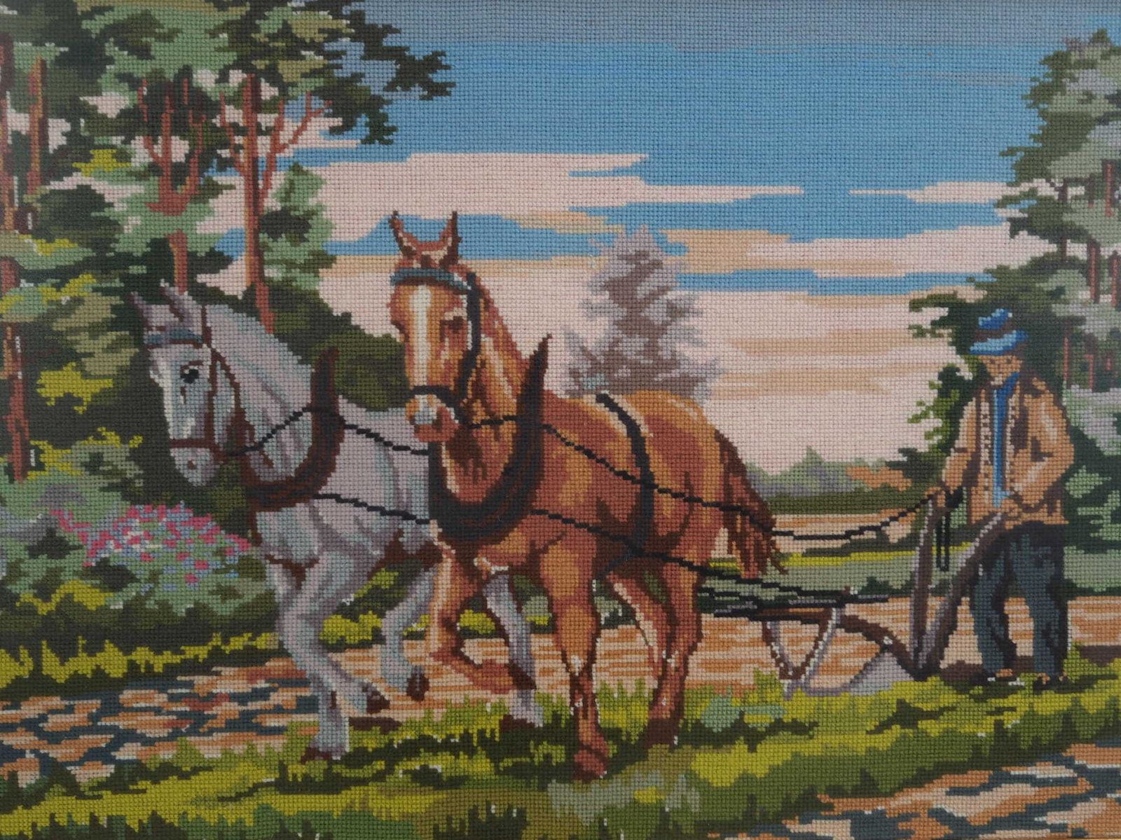 Painting "The Farmer”, Scandinavian Design, 1970s photo 409.0