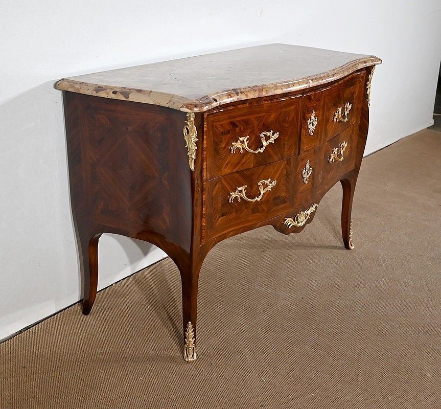 Chest Of Drawers In Precious Wood, Stamped P. Migeon, Louis XV Period – 1st Part Of The 18th Century photo furniture