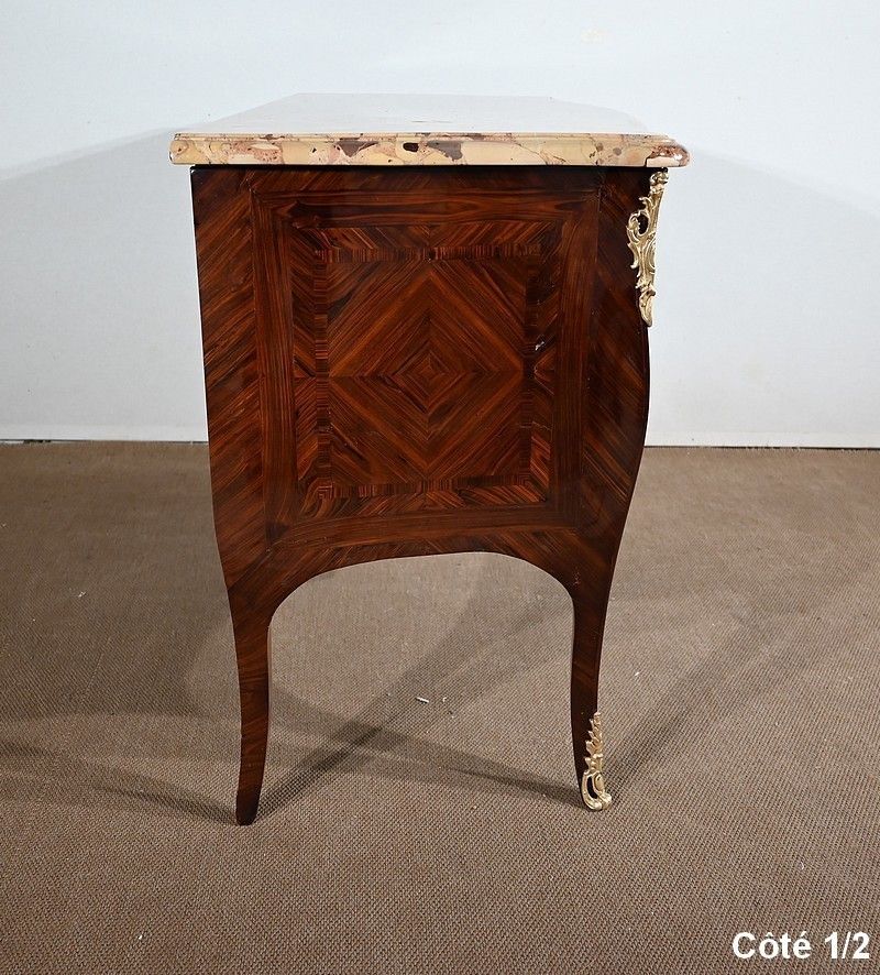 17716.0 Chest Of Drawers In Precious Wood, Stamped P. Migeon, Louis XV Period – 1st Part Of The 18th Century photo