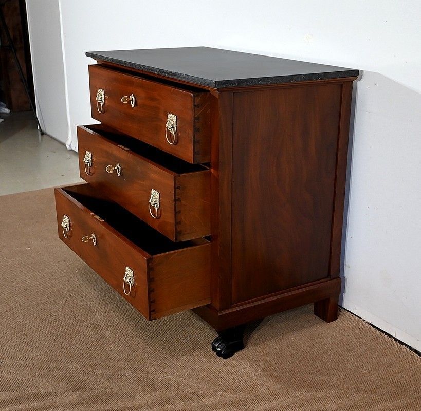Small Mahogany Commode, Return From Empire Egypt, Early 19th Century photo Furniture