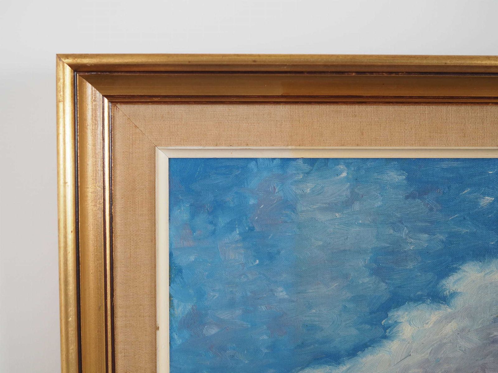 Schilderij „The Village In The Clouds", Scandinavian Design, Jaren 1970 photo vinterior