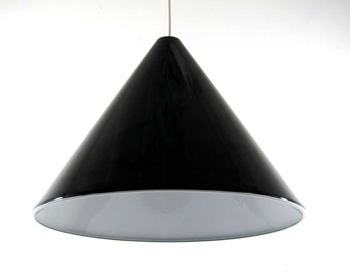 Arne Jacobsen Poulsen Black 1960s Billiard Pendant