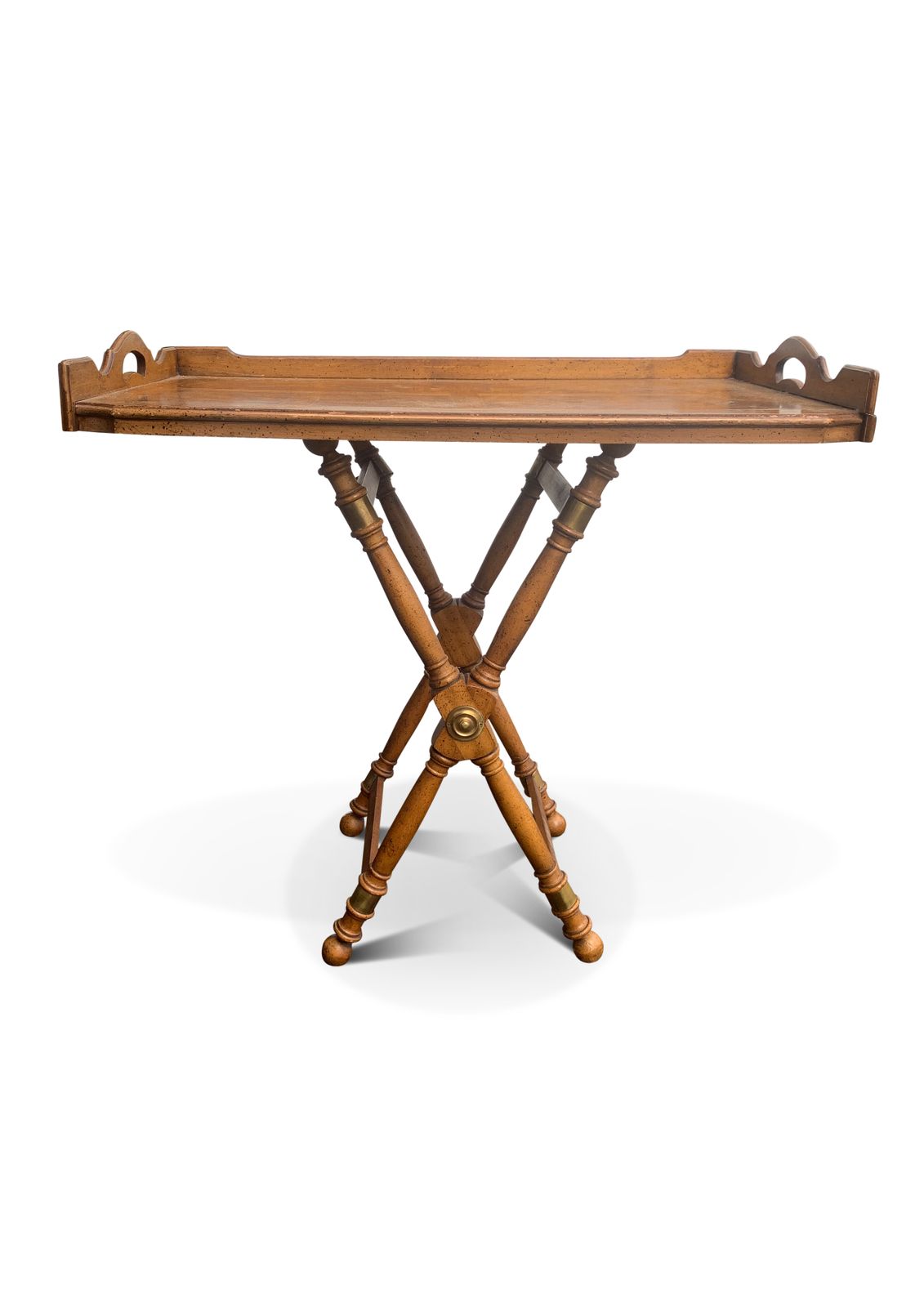 Butler's Tray With Stand A Faux Bamboo & Brass X Frame Stand By Cambrg Mid Century Modern Ol photo furniture