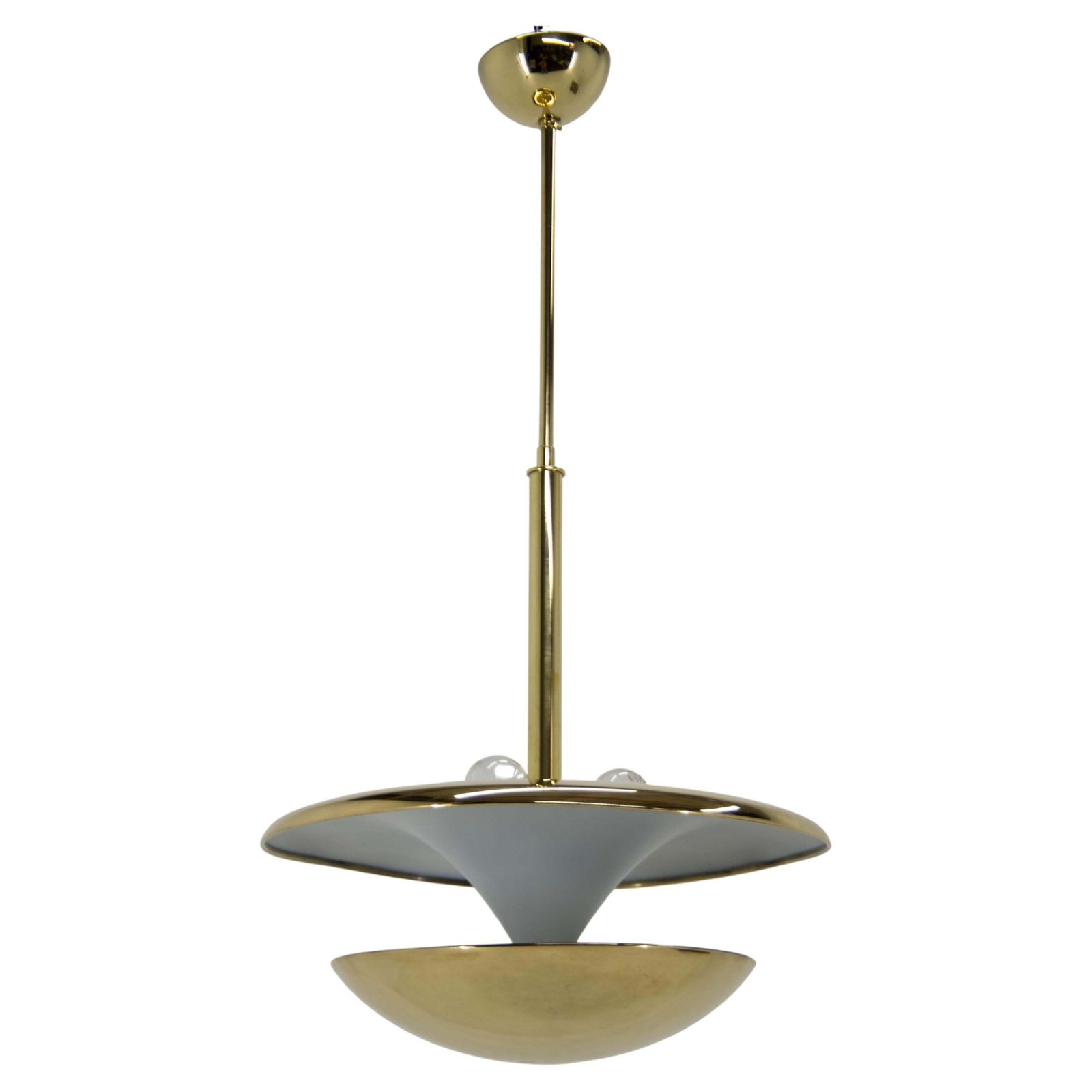 Rare Brass Bauhaus Chandelier By Franta Anyz 1920s Restored photo furniture