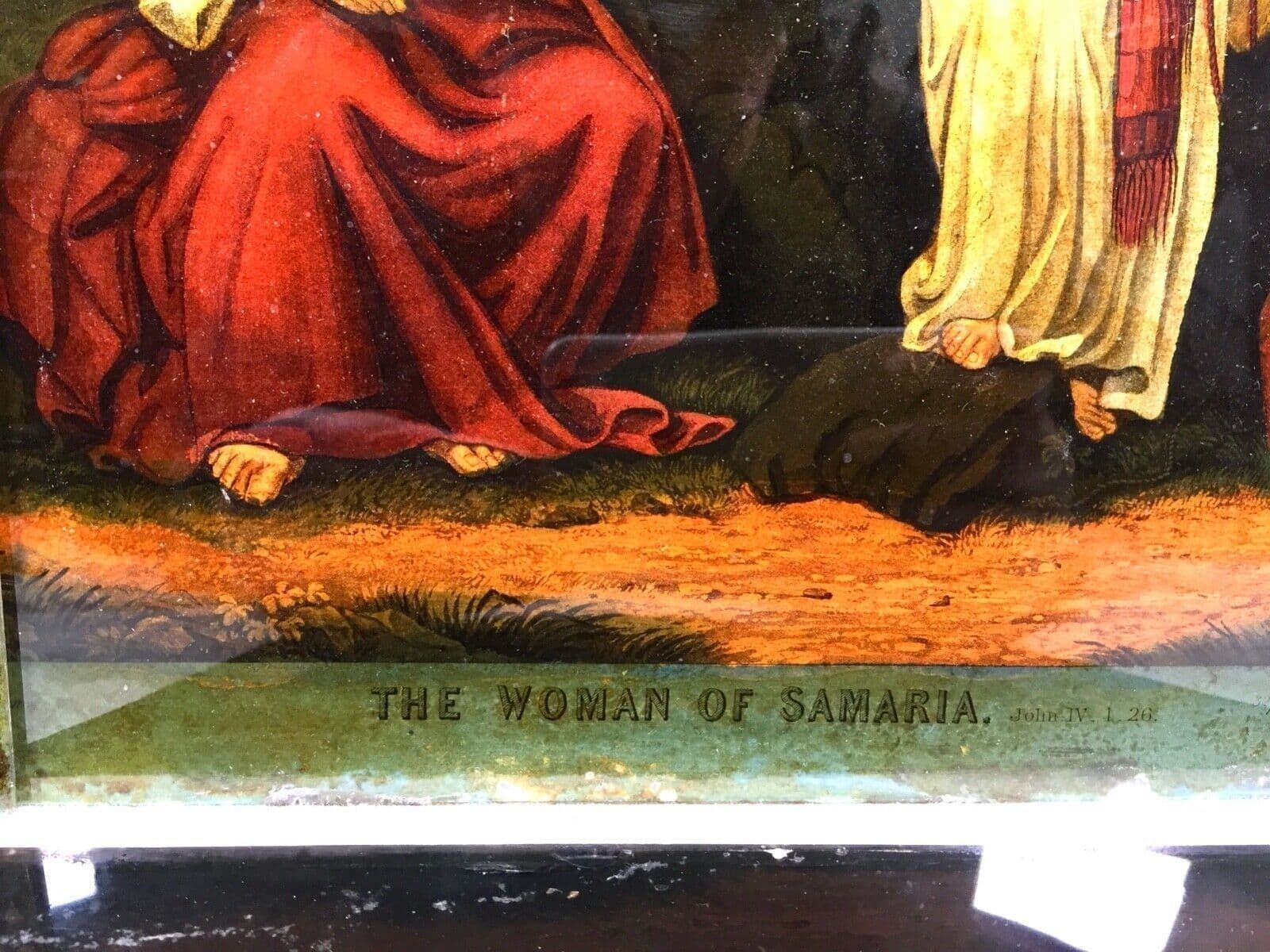 photo furniture Antique 19th Century Set Of 4 Religious Reverse Glass Paintings By James Bateman