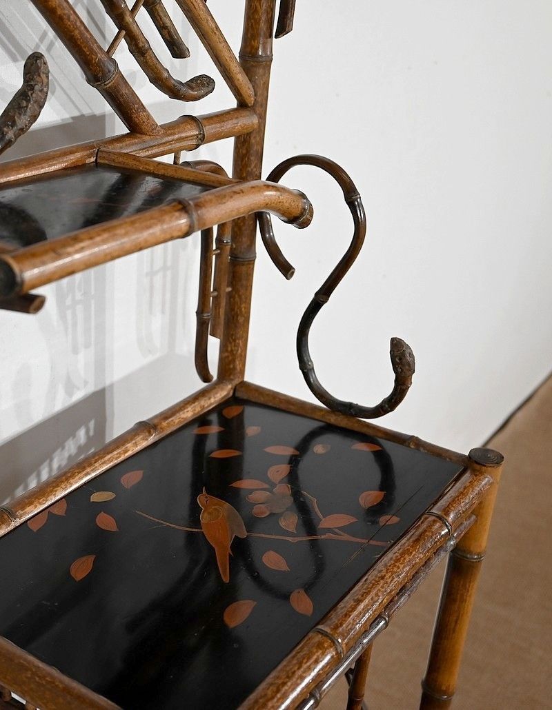 2142.4 Small Bamboo Shelf And Pair Of Wall Consoles With Asian Decor – 1920 photo