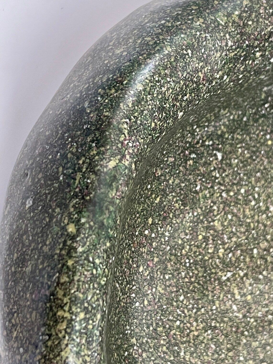 Michael Andersen & Son, Rare Polar Bear Bowl In Green Mottled Glaze, First Half Of The 20th Century photo vinterior